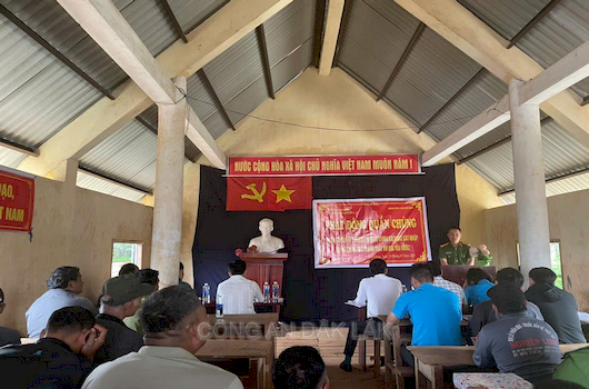 Công an xã Tam Giang phối hợp tổ chức phát động